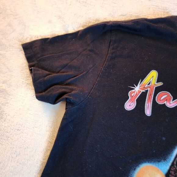 Aaliyah Black Tshirt With Graphics Size Medium - Picture 4 of 6
